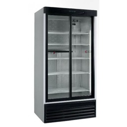 [1186] Dancold Dubbeldeurs koelkast met glazen schuifdeuren FS 1002 S ZWART