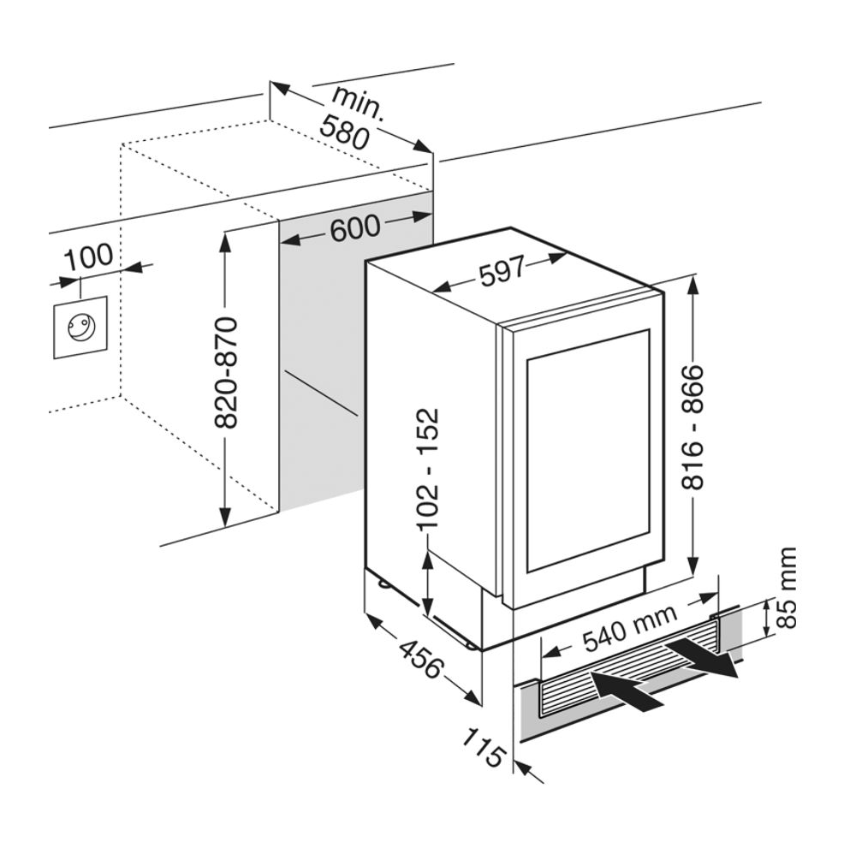 Liebherr wijnkoelkast inbouw UWTGB168221