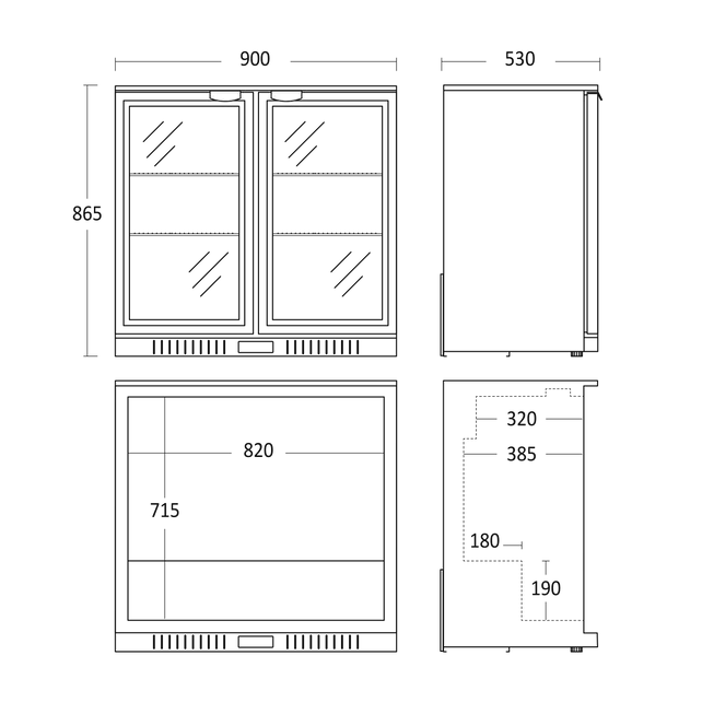 Scancool barkoelkast BB211HBA