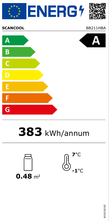 Scancool barkoelkast BB211HBA