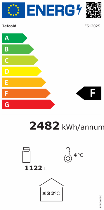 KOELKAST TEFCOLD FS 1202 H DRAAIDEUREN