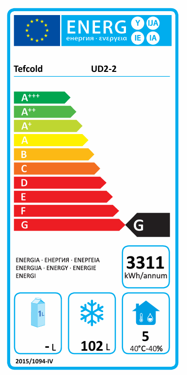 Tefcold lage werkbank omschakelbaar koelen/vriezen UD2-2-P