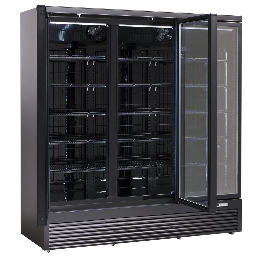 Scancool vrieskast met glazen draaideur DF 1563 BD