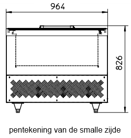 Framec diepvrieseiland met glazen schuifdeksels OASI 250 MD