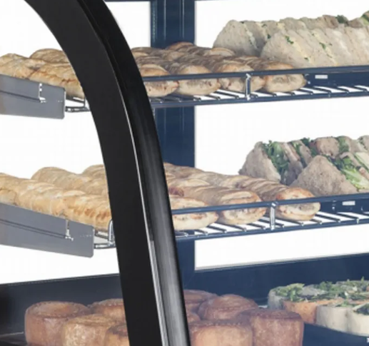 Tefcold Display opzetkoeltoonbank met gebogen ruit LCT 750 C-P