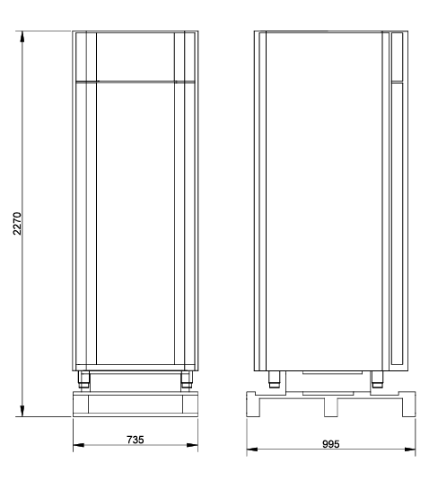 Gram koelkast met dieptekoeling C 700 G S RA L2 4N