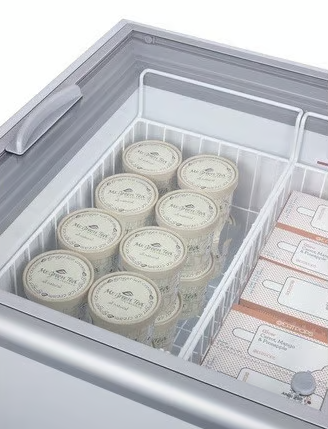 Elcold bewaarder met glazen schuifdeksels NOVA 45