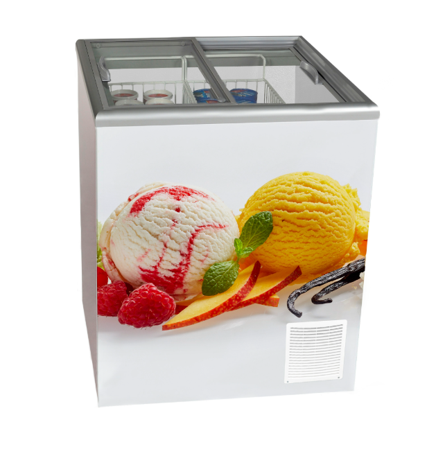 Elcold bewaarder met glazen schuifdeksels NOVA 22