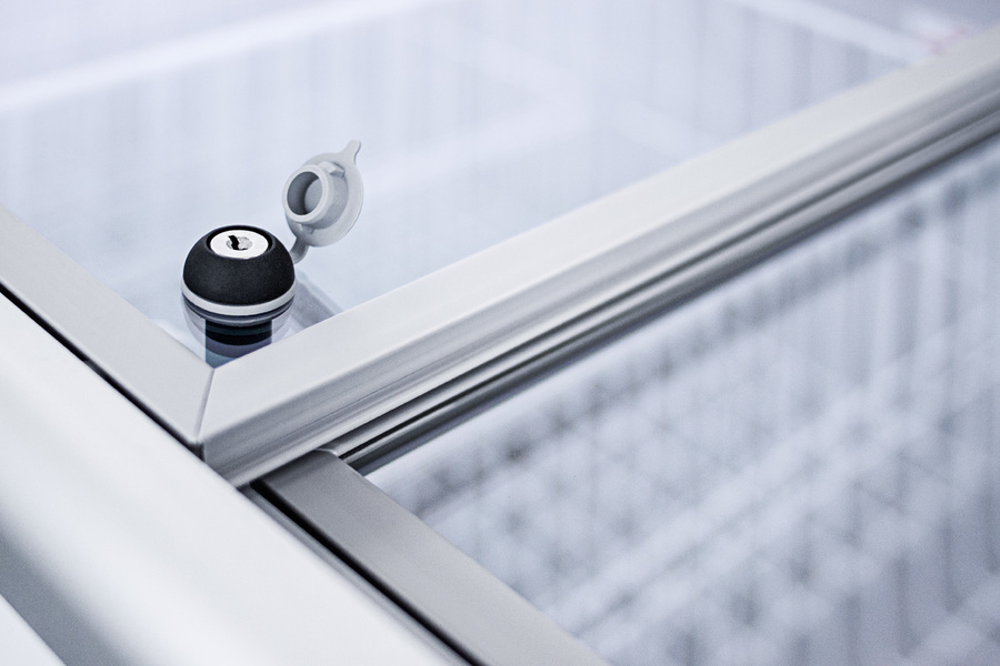 Elcold bewaarder met glazen schuifdeksels NOVA 35