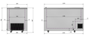 Elcold bewaarder met geïsoleerde schuifdeksels CUBE 45
