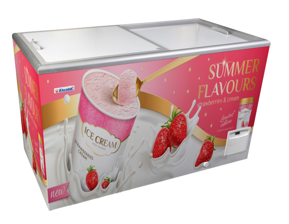 Elcold bewaarder met geïsoleerde schuifdeksels CUBE 45