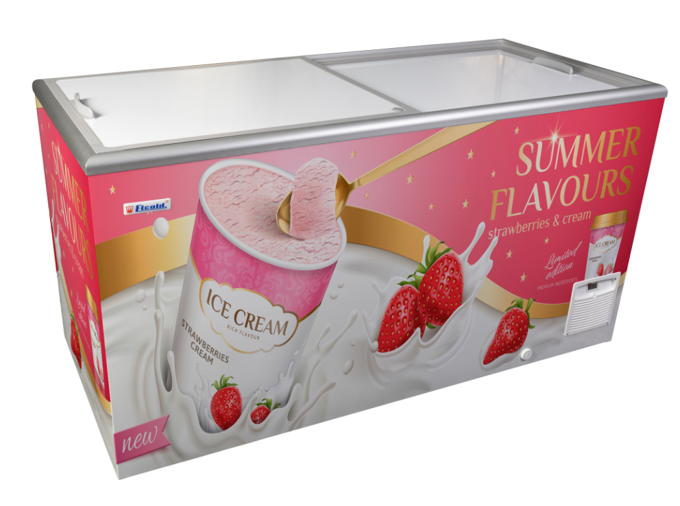 Elcold bewaarder met geïsoleerde schuifdeksels CUBE 53