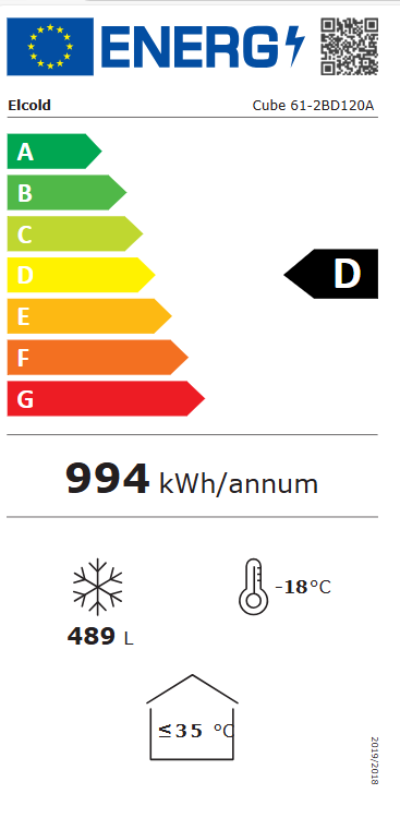 Elcold bewaarder met geïsoleerde schuifdeksels CUBE 61