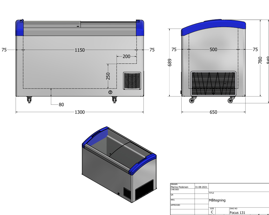 DIEPVRIES ELCOLD FOCUS 131 GRIJS