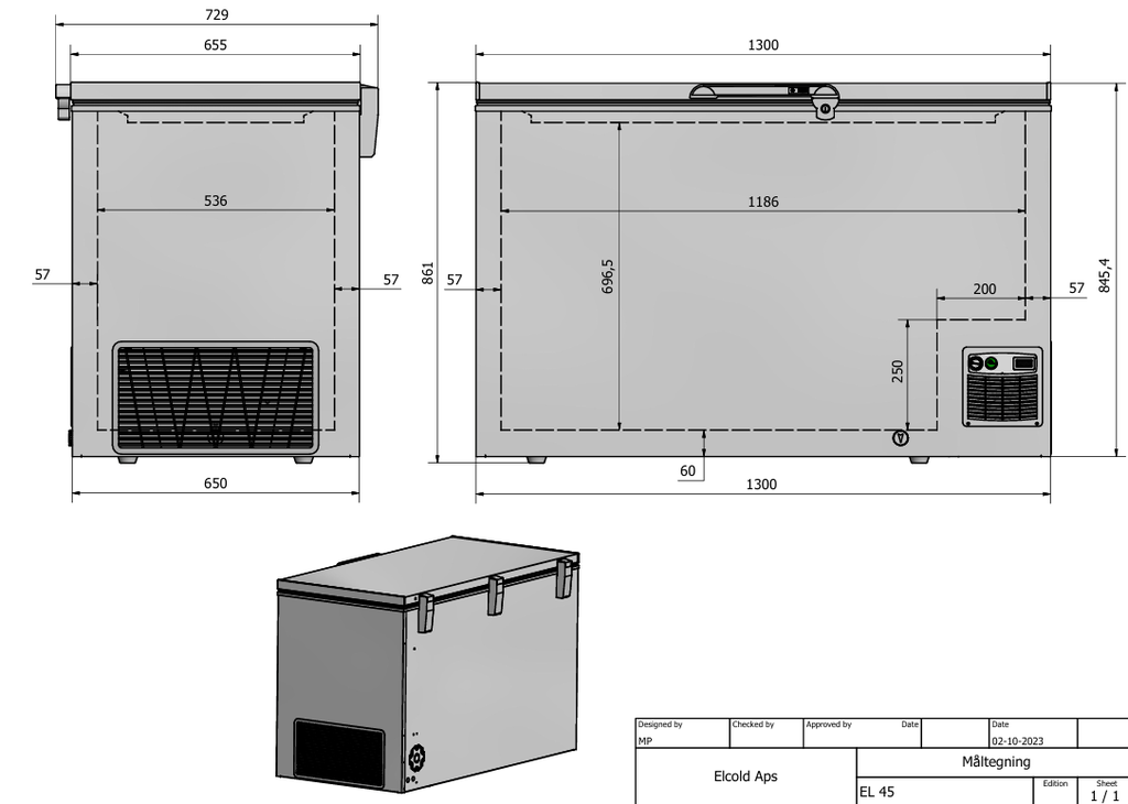 Elcold professionele diepvrieskist EL 45