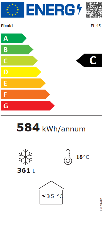 Elcold professionele diepvrieskist EL 45