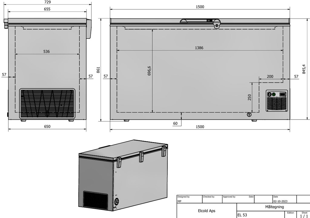 Elcold professionele diepvrieskist EL 53