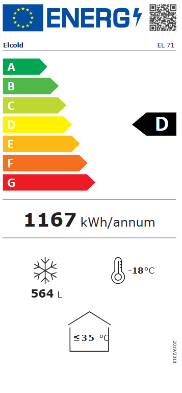 Elcold professionele diepvrieskist EL 71