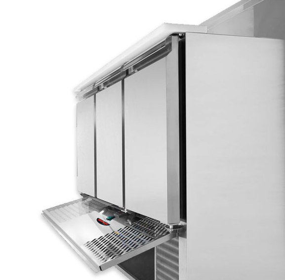 Tecnodom gekoelde werkbank met ingebouwde saladette SLV02 NX 