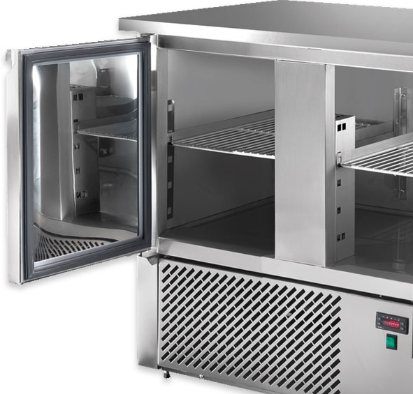 Tecnodom gekoelde werkbank met ingebouwde saladette SLV03EKO