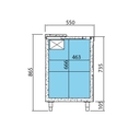 Infrico  flessenkoeler met schuifdeksels EB 1000 II