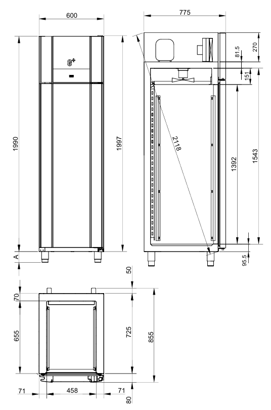 Gram Professionele bakkerij koelkast  BAKER C 500 GS