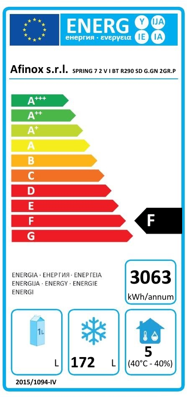 Afinox vrieswerkbank Spring Plus 702  2 deuren GN1/1  700 mm