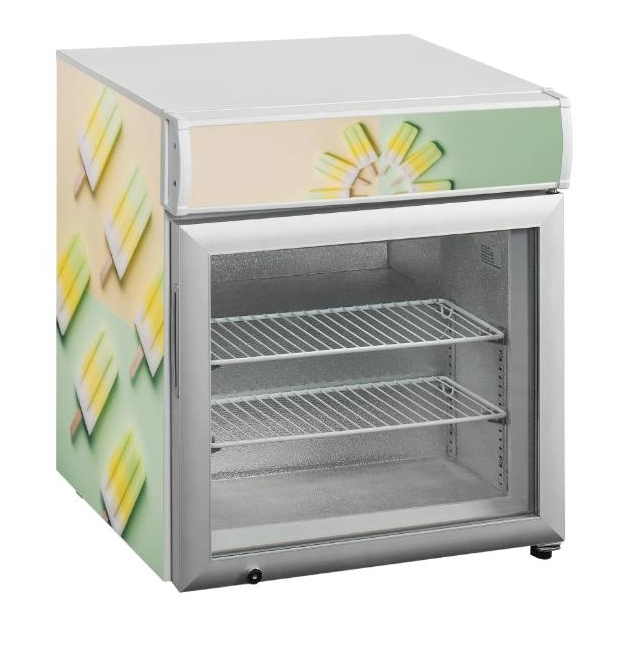 Tefcold mini vrieskast met glazen deur UF 50 GCP