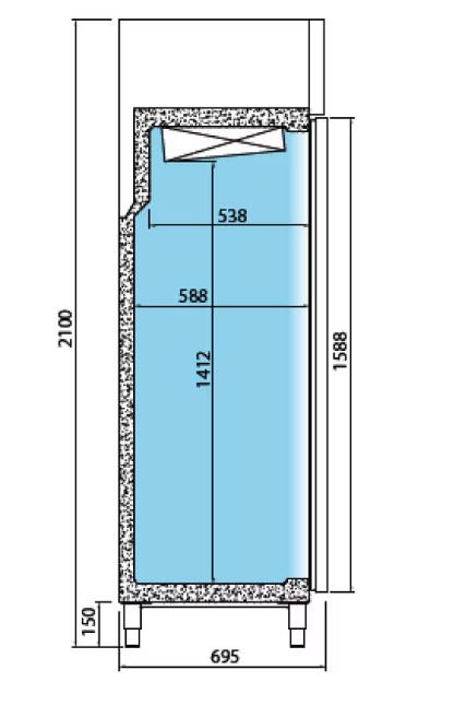 Infrico Professionele bedrijfskoelkast AGN 301