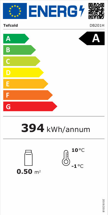 Tefcold barkoelkast DB 201 H