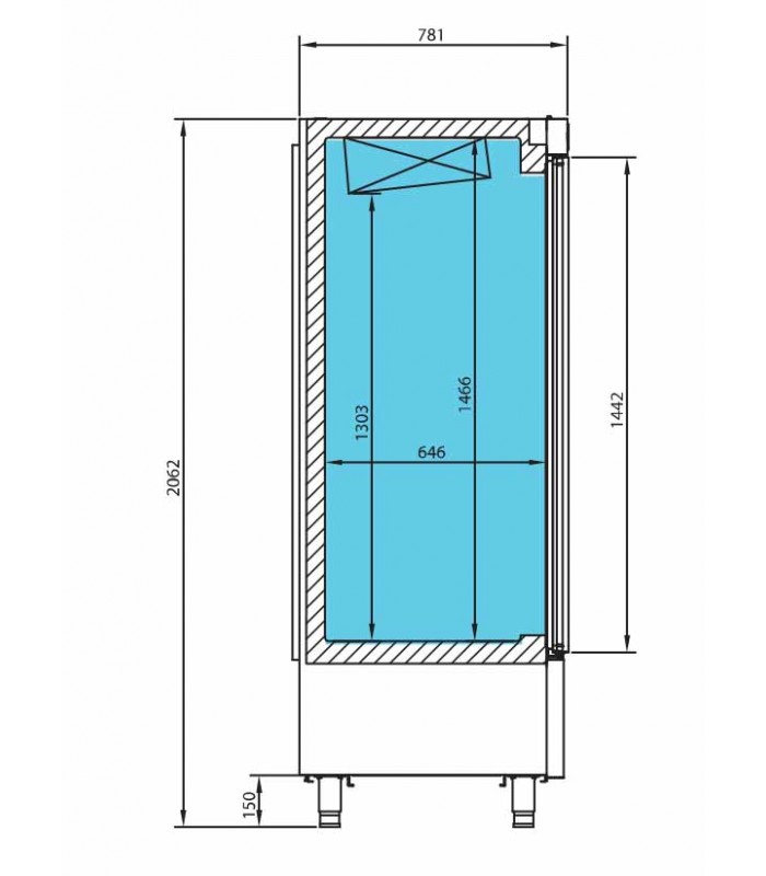 Infrico Professionele bedrijfskoelkast AN 902 T/F