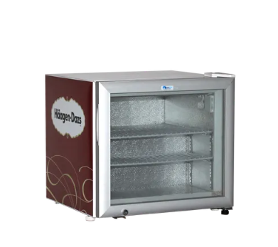 Tefcold mini vrieskast met glazen deur UF 50 G  