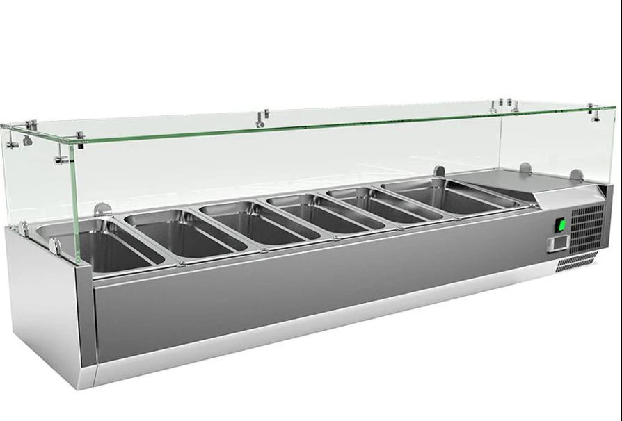 Tefcold Gekoelde opzetvitrine voor bakken GN1/3 VRX1400(380)