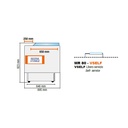 Tecnodom koeltoonbank met rechte kantelruiten MR80-150VD