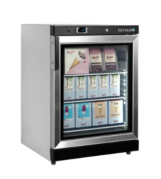 Tefcold geforceerde diepvrieskast met glazen deur UF 200 VG