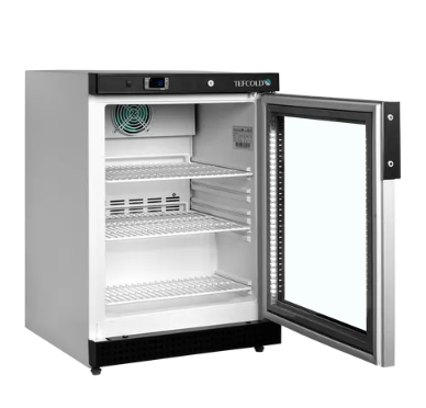 Tefcold geforceerde diepvrieskast met glazen deur UF 200 VG