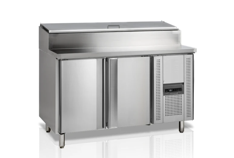 Tefcold gekoelde werkbank met ingebouwde saladette SS 7200 