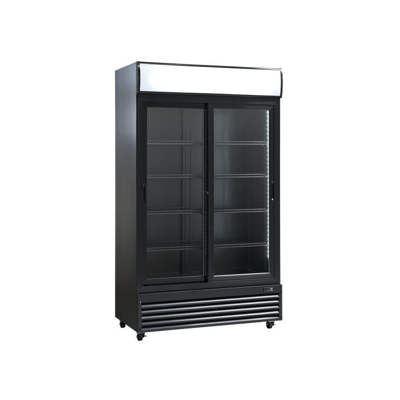 Scancool koelkast met glazen shuifdeuren SD 1002 BSLE