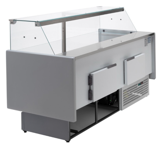 Tecnodom koeltoonbank met rechte kantelruiten MR08-200VD