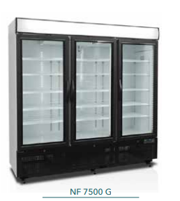 Tefcold Geforceerde diepvrieskast met glazen deur NF 7500 G