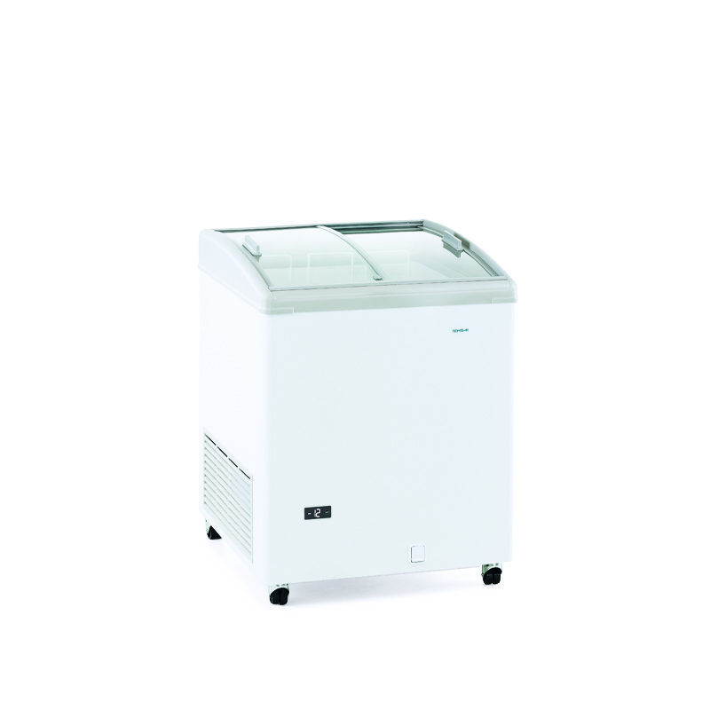 Tensai storage freezer with curved glass sliding lids GTC 170 