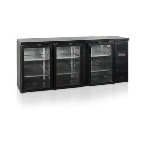 Tefcold Werkbank flessenkoeler met glasdeur CBC 310 G