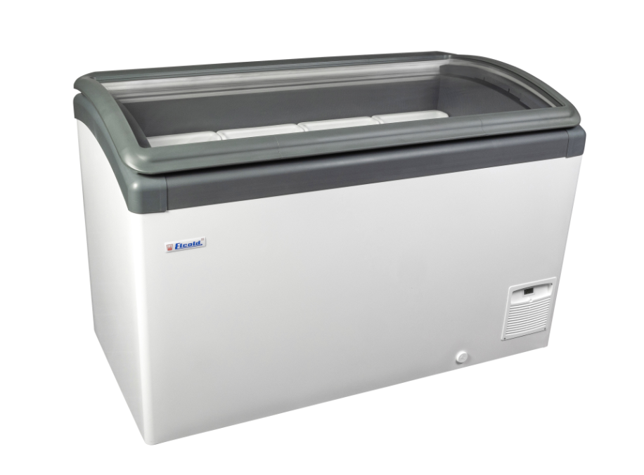 Elcold Bewaarders voor roomijs en diepvriesproducten met gebogen glazen schuifdeksels FOCUS 131