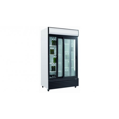 Scancool Koelkast met glazen schuifdeuren SD 1001-1SL