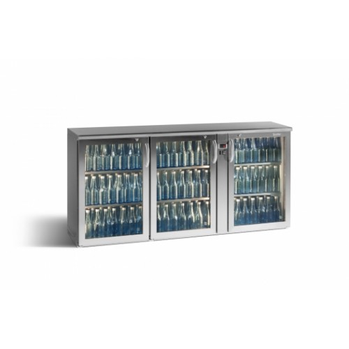 Gamko Split werkbank flessenkoeler met glazen deur ECO 222 GVSCS