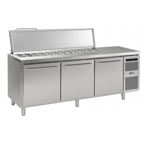 Gram Gekoelde werkbank met ingebouwde saladette GN 2/1 K 2408 CSG SL DL DL DR L2 zonder compressor en ventiel