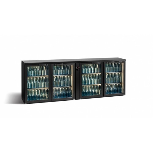Gamko Split werkbank flessenkoeler met glazen deur ECO 2222 GVS