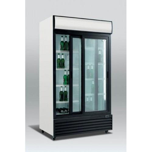 Scancool Koelkast met glazen schuifdeuren SD 801-1SL