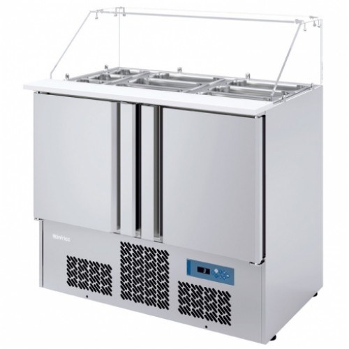 Infrico Gekoelde werkbank met ingebouwde saladette GN 1/1 ME 1000 KB