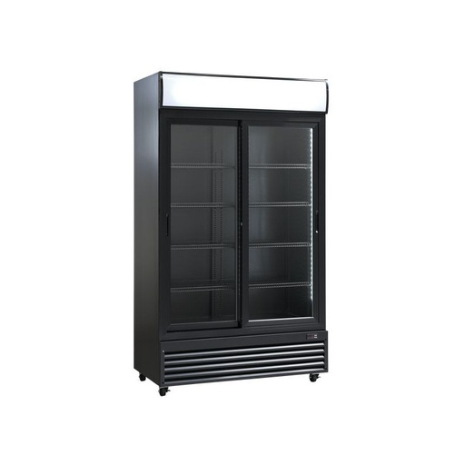 [SD1002BSLE] Scancool koelkast met glazen shuifdeuren SD 1002 BSLE